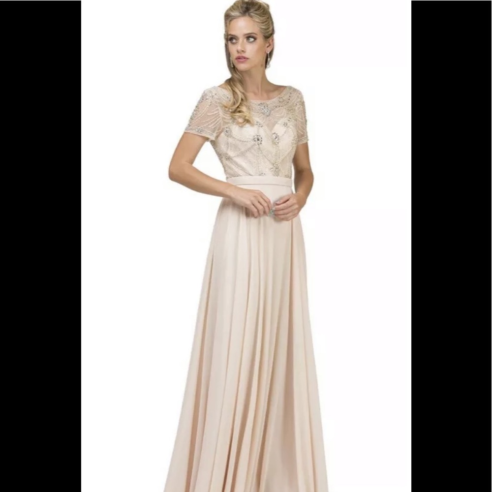 Dancing Queen - Womens Evening Dress - Champagne